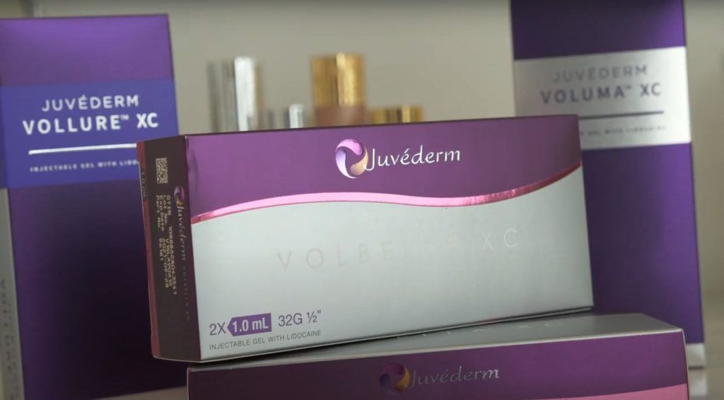 Juvéderm Volure XC injectable gel packaging.
