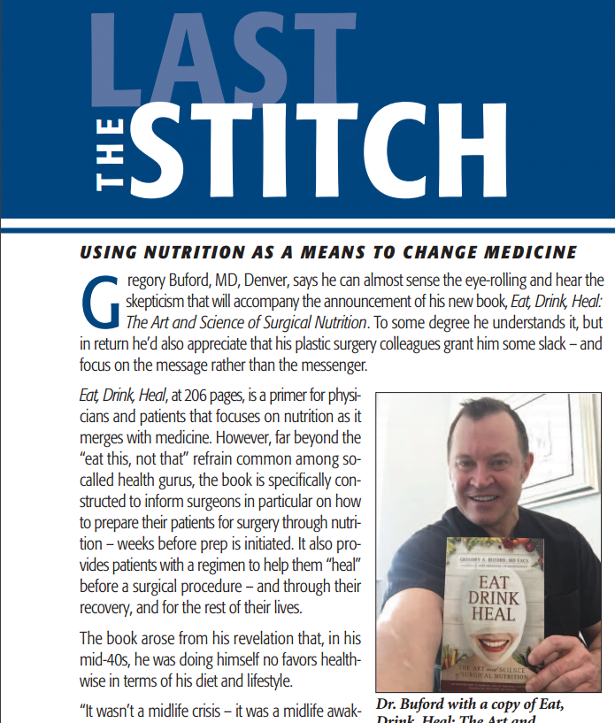 Nutrition-focused book by Dr. Gregory Buford.