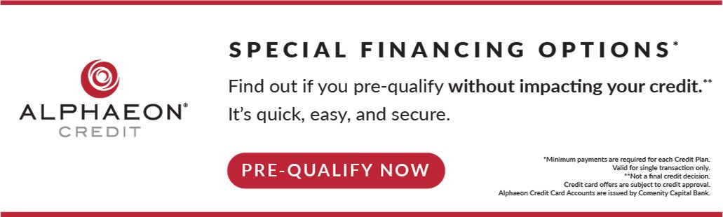 Special financing options, pre-qualify without credit impact.