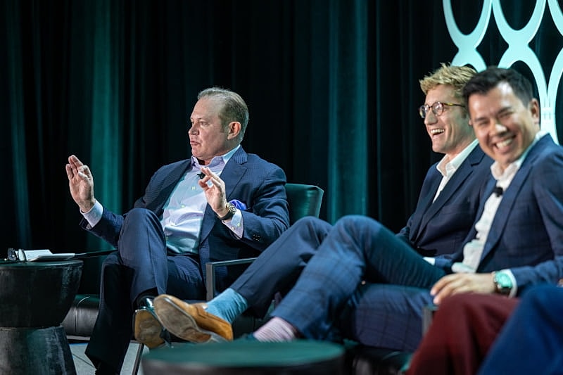 Panel discussion with engaged speakers on stage.