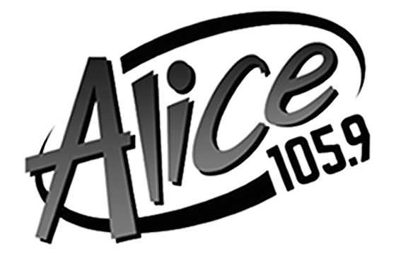 Alice 105.9 radio station logo design