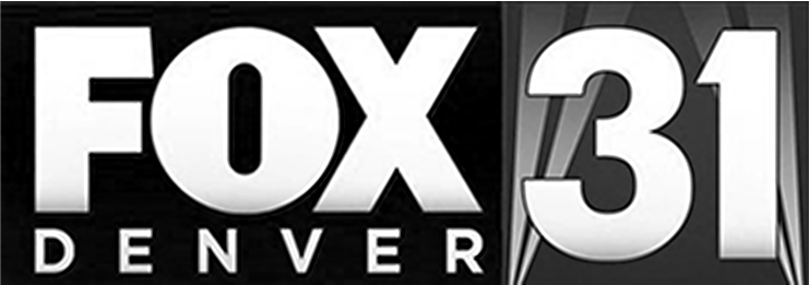 Fox 31 Denver logo in black and white.